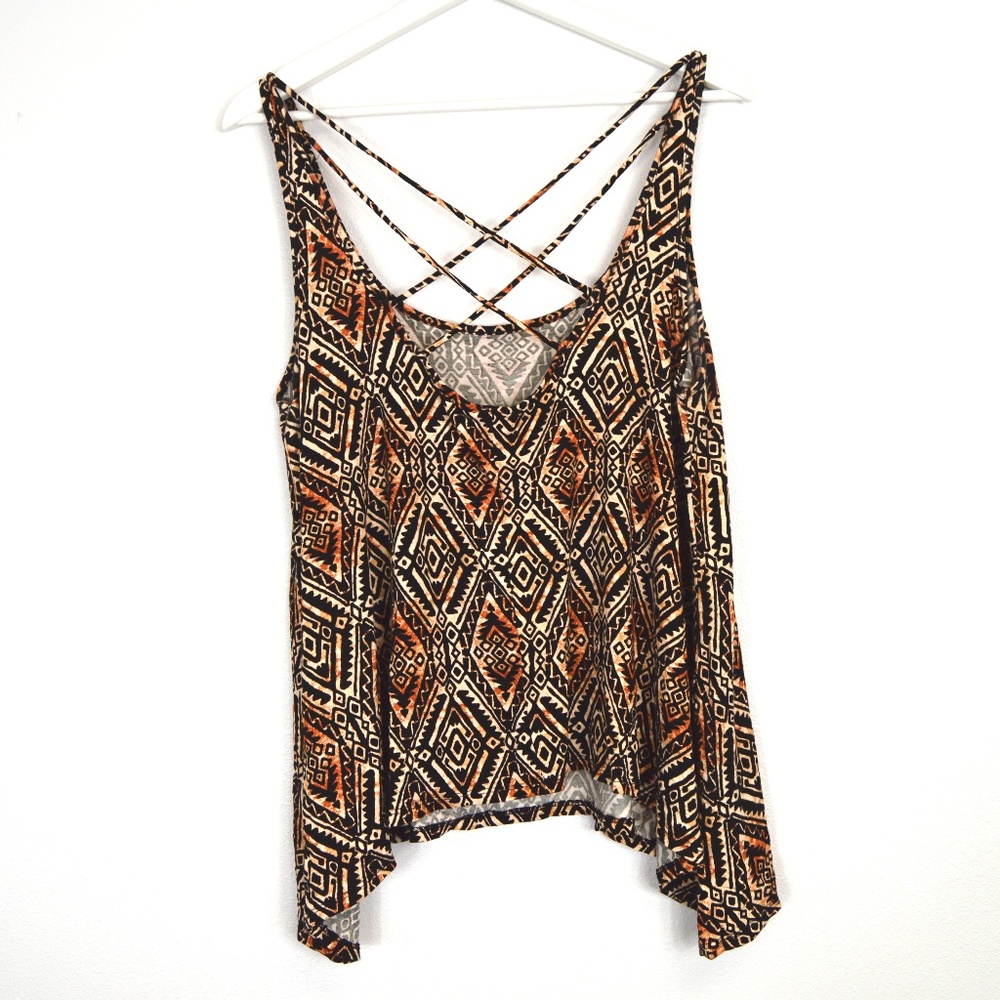 Aztec Asymmetrical Tank Top - Picture 5 of 5